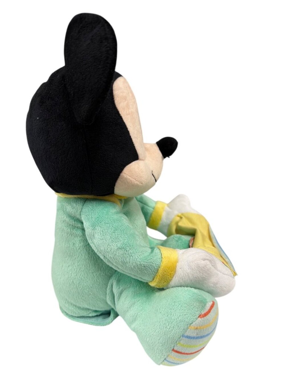 Disney Baby Mickey Mouse Peek-A-Boo Interactive Plush With Striped Blanket - Picture 6 of 7